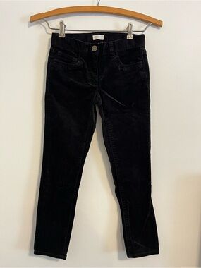 Crewcuts Black Velvet Skinny Dress Pants Cotton Stretch Girls 7 Preppy Classic